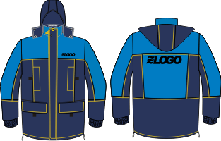 Утепленная зимняя рабочая куртка на двойном слое синтепона - Артикул: NORD LINE 1-30